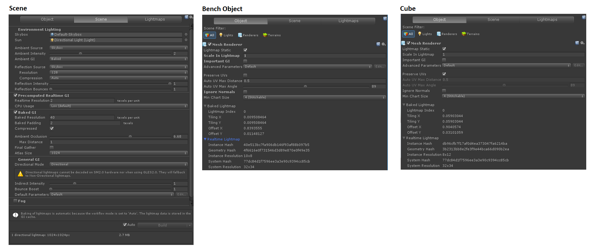 Lightmap Properties