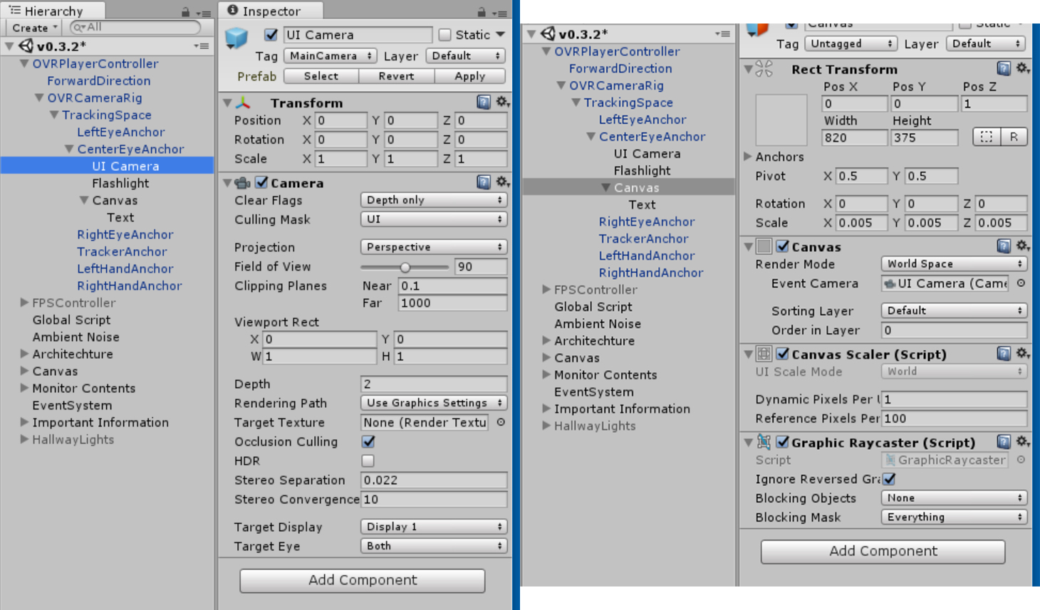 Unity inspector settings