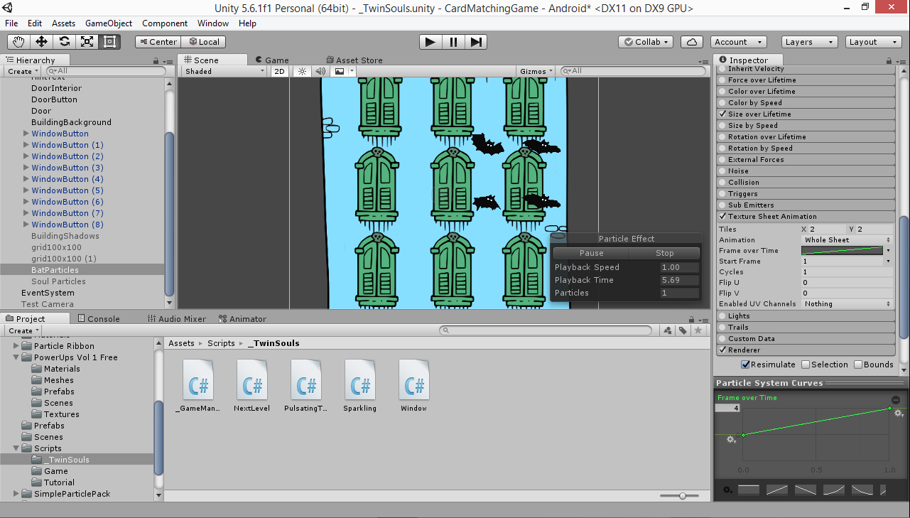 textture sheet animation settings