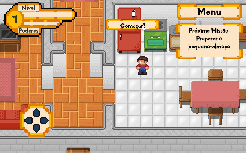 Main Game Scene with minigame button