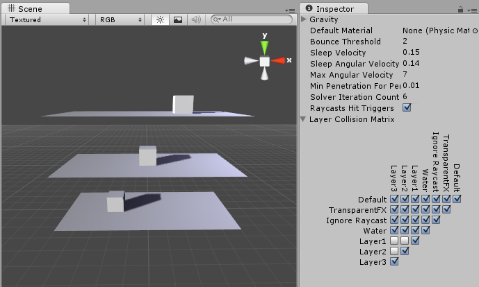 Layer Collision Matrix