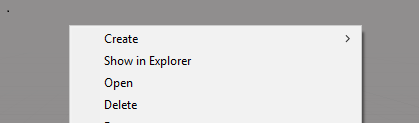 Project right-click Show in Explorer