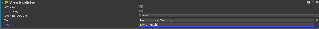 Mesh collider.