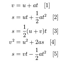 equations of motion