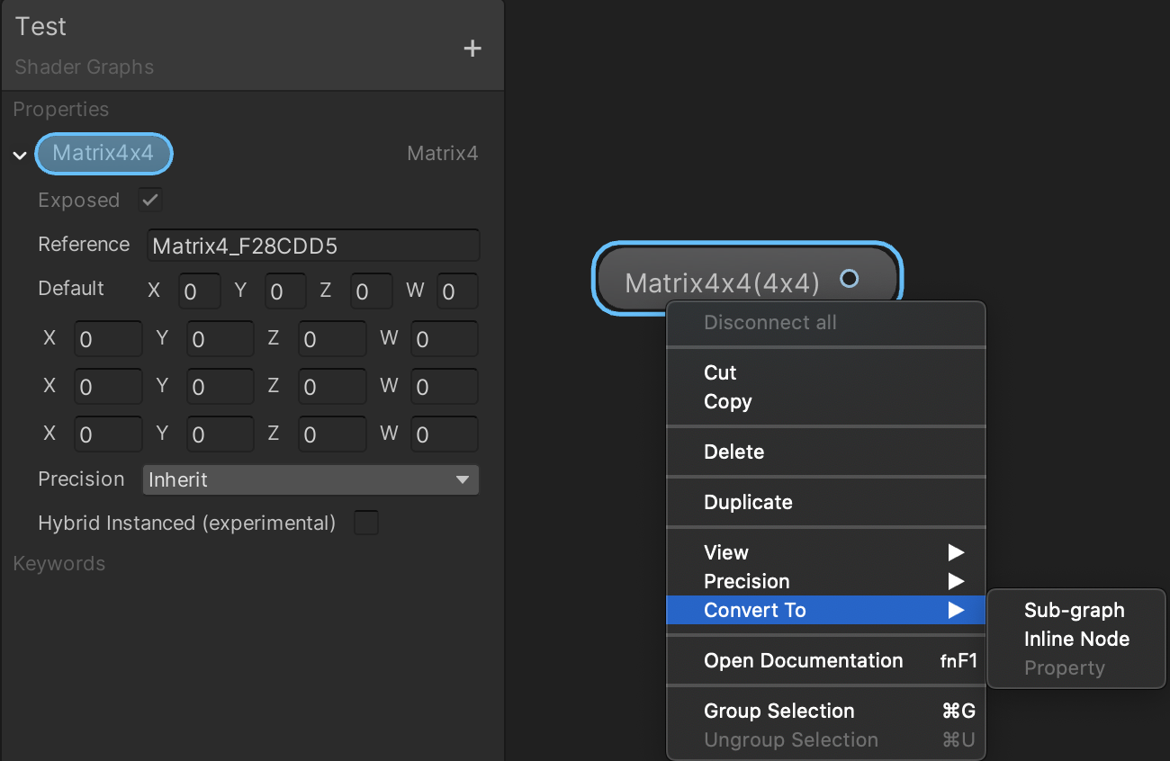 Creating a node and convert it to property