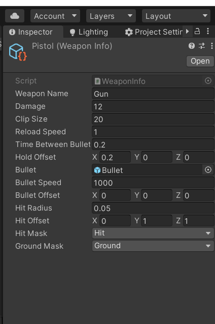 Make a scriptable object like this.