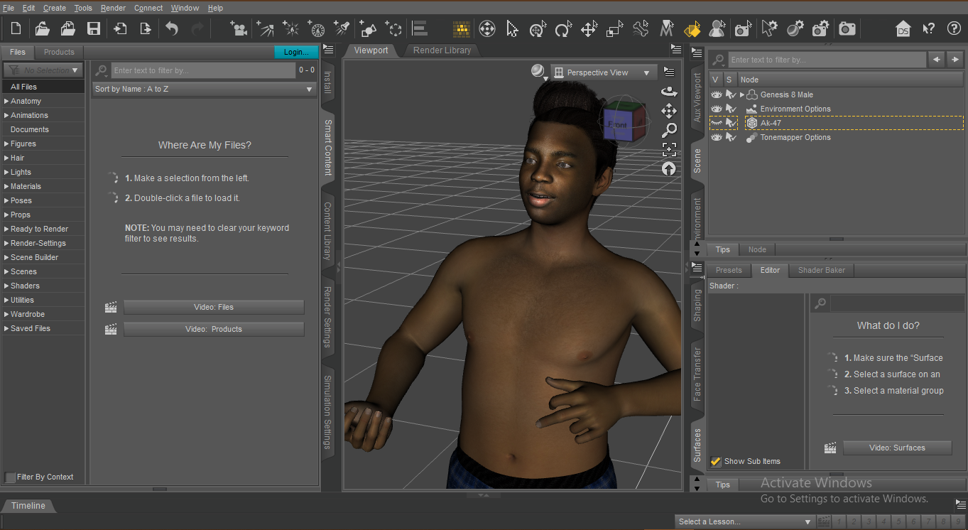 Object in DAZ Studio after making it 