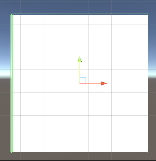 An image of a square with colliders around the outside edges.