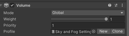 Add a Volume Component and setup