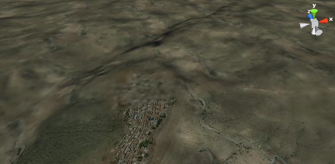 Terrain turns blurry at a certain distance from the camera.