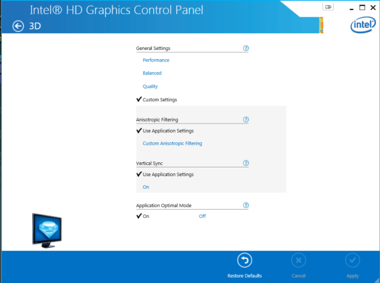 No VSync in HD Graphics Control Panel