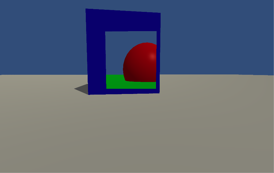 No red sphere shadow.