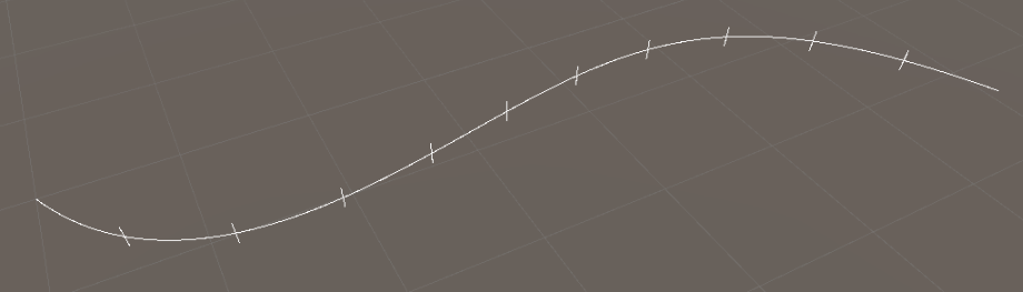 subdivided bezier curve