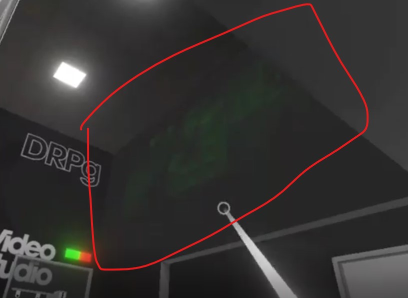 In Oculus, green projection other is just there playing but only available at certain angles)