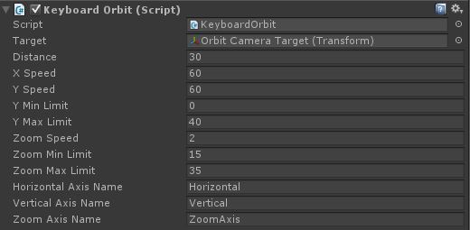 Keyboard Orbit Settings