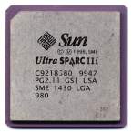 Sun Microsystems UltraSPARC IIi SME 1430, 360 MHz Top Side