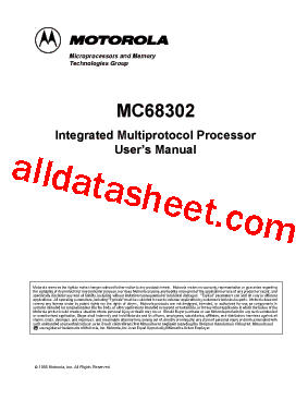 MC68302FC16 Datasheet PDF - Motorola, Inc