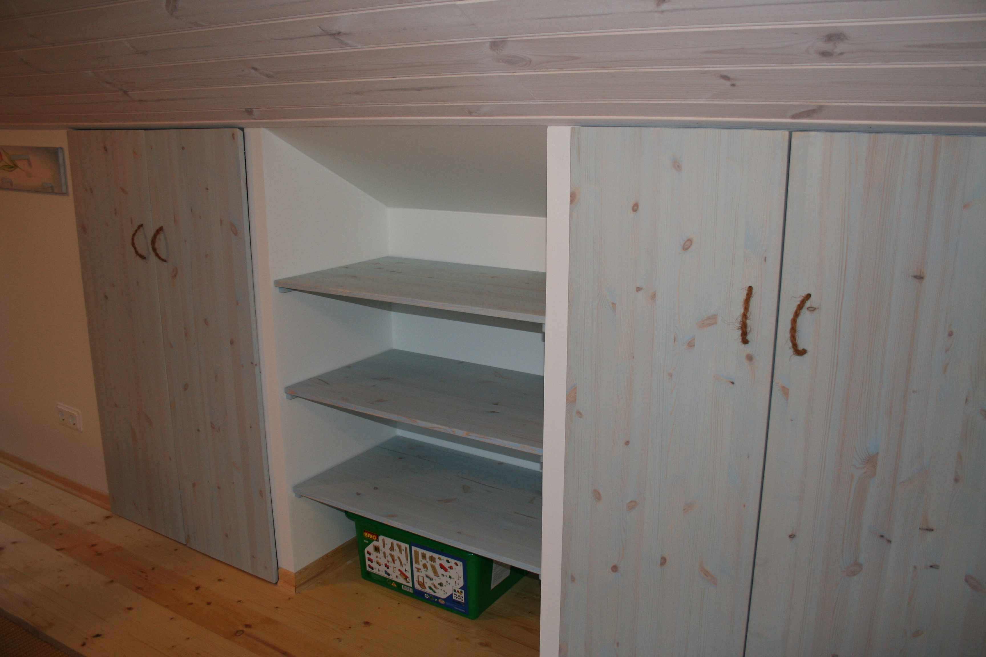 Cupboards and shelves