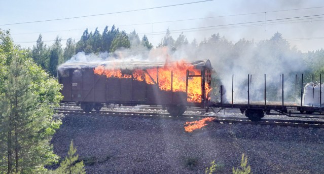 Soomes süttis auruvedur Ukko-Pekka ja üks rongivagun