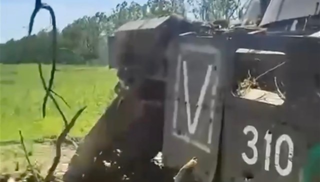VIDEO: hävitatud Vene soomuk Ukrainas